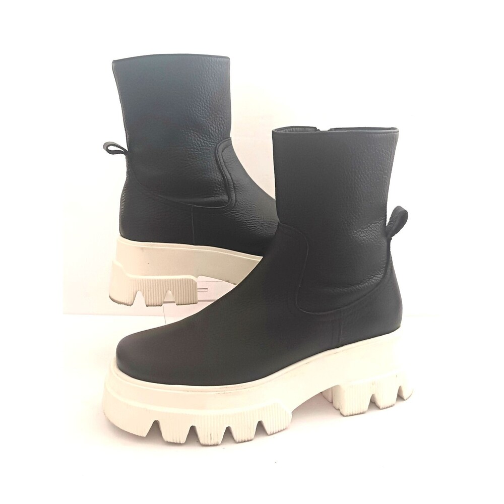 Each X Other Dollaro Chunky Platform Boot Blk Pebble Grain Leather 39 US 8-8.5